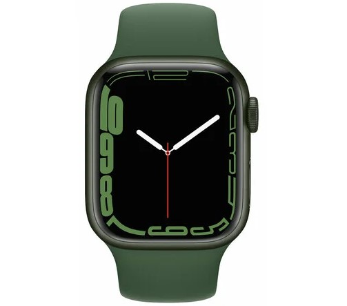Carcasă din aluminiu verde pentru Apple Watch 7 de 41 mm, cu bandă sport Clover (MKN03UL)